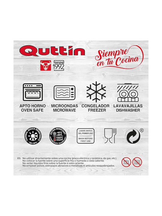 Quttin Glass Round Heat-Resistant Cookware for Tart 20.2x17.8x3.8cm