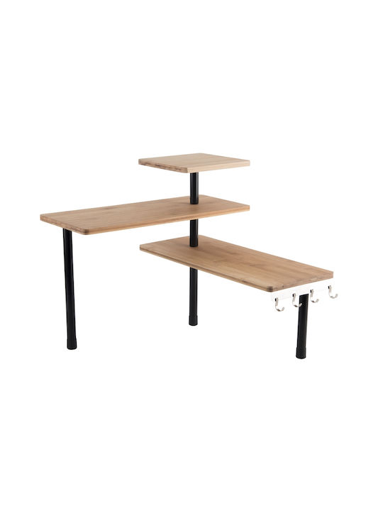 Click Tabletop Bamboo Rack 43x43x38cm Beige