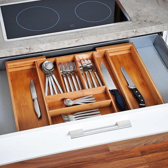 Kesper Drawer Cutlery Tray Opening Wooden 58x43x6cm Brown