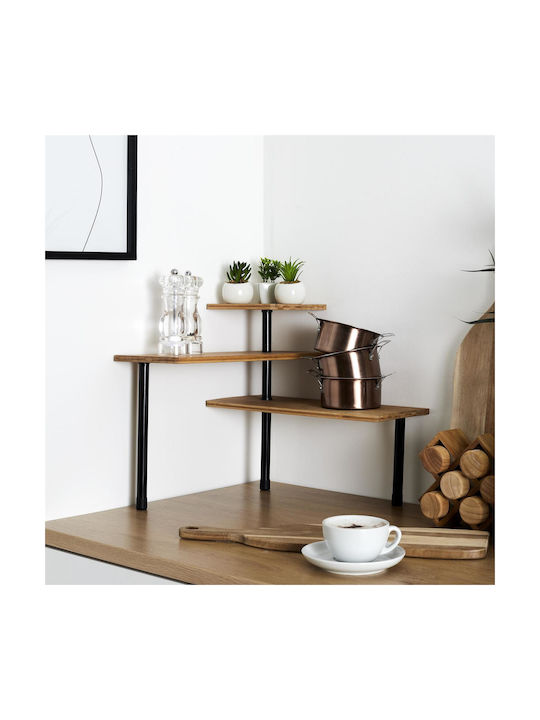 Click Tabletop Bamboo Rack 43x43x38cm Beige