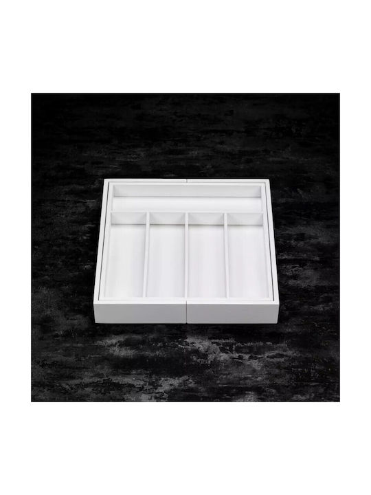 KING Hoff Drawer Cutlery Tray Opening Wooden 31x31x5cm White