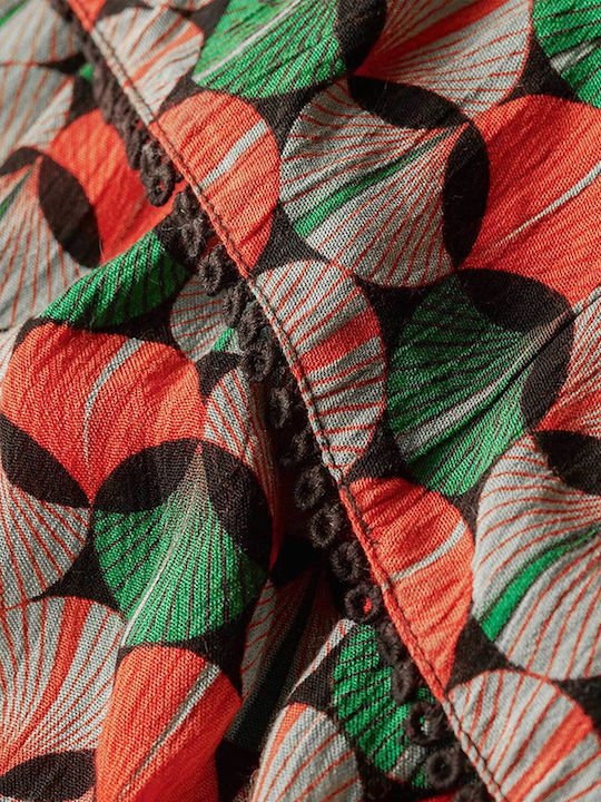 Summer Maxi Evening Slip Dress with Ruffles Orange