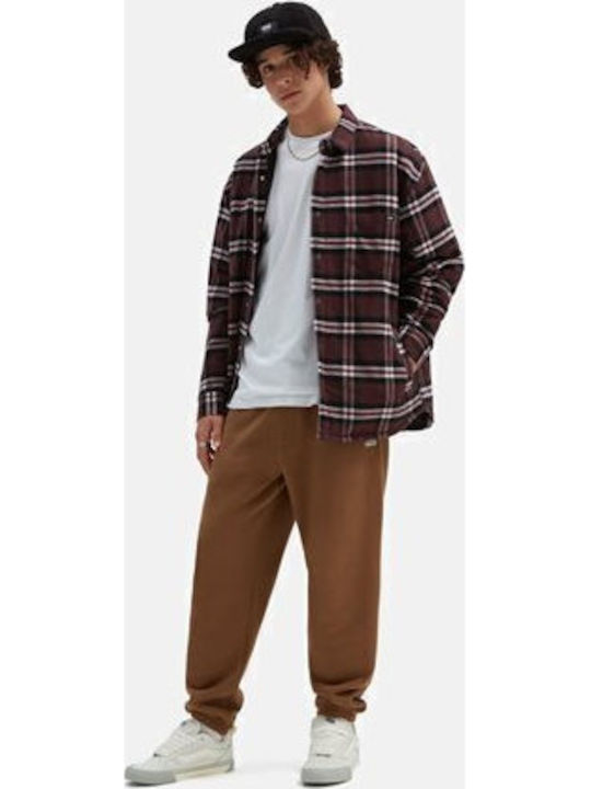 Long-sleeved Cotton Shirt Checked Red