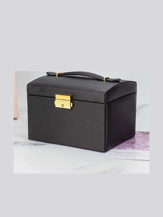 Κουτί Κοσμημάτων Μαύρο 17.5x13.8x13.5cm Κουτί Κοσμημάτων Μαύρο 17.5x13.8x13.5cm