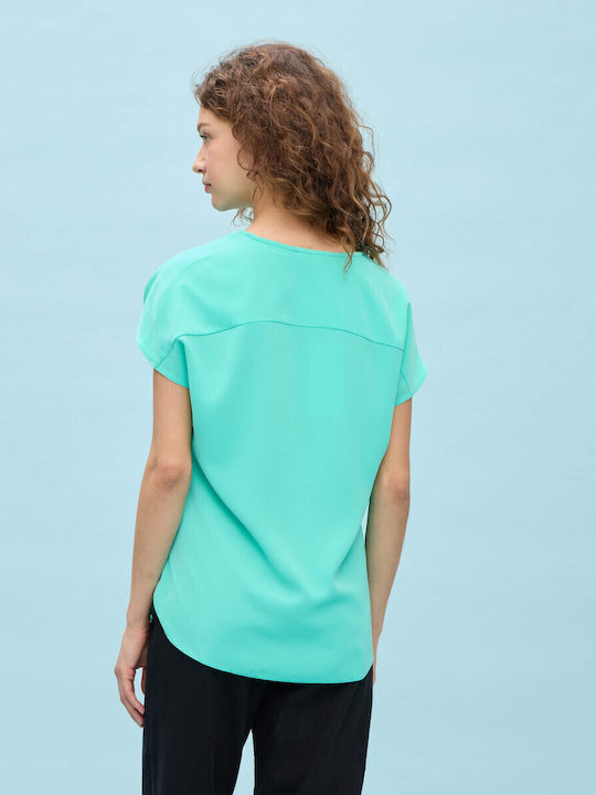Bluza Mentă Basic Mâneci Scurte 47101 Passager