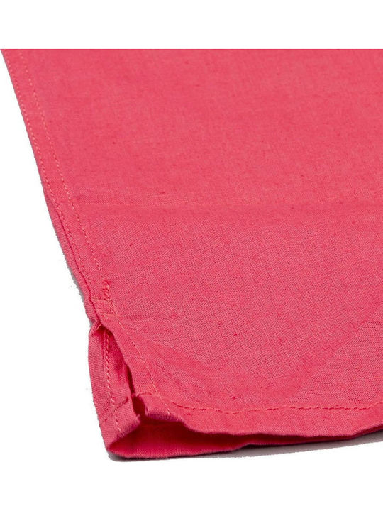Short-sleeved Cotton Shirt Pink