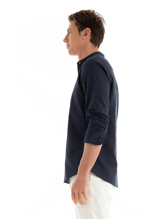 Jack & Jones Herrenhemd Leinen navy