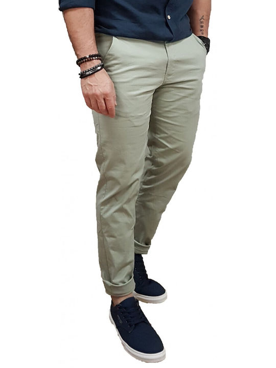 Brokers Jeans Men's Trousers Chino in Slim Fit Lt Mint