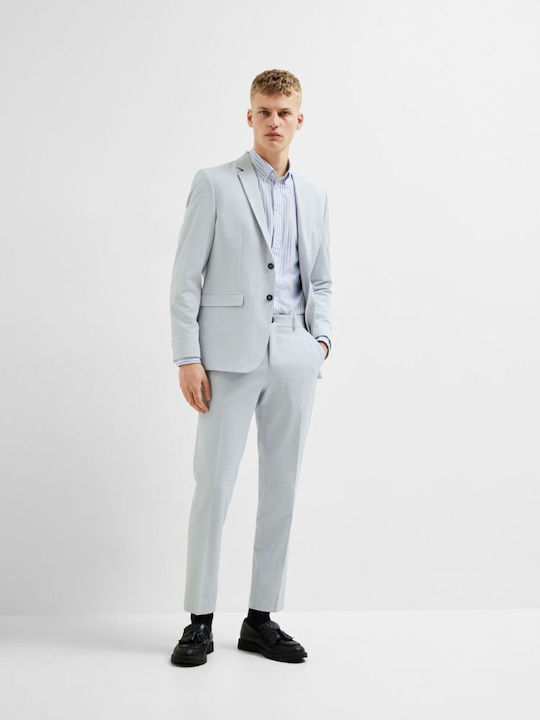 Homme Παντελόνι Κοστουμιού σε Slim Εφαρμογή Light Blue