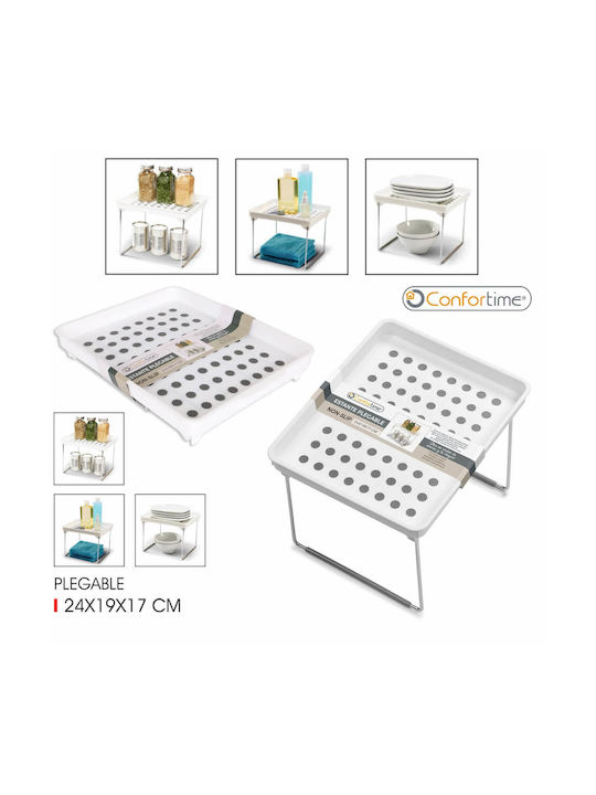 Confortime Küchen-Organisationsregale Kunststoff in Weiß Farbe 19x24x17cm
