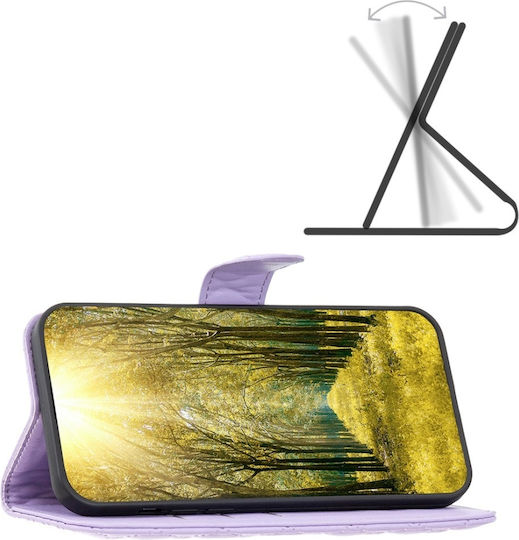 Binfen Diamond Lattice Wallet Δερματίνης Μωβ (Redmi Note 13 Pro 5G / Poco X6)