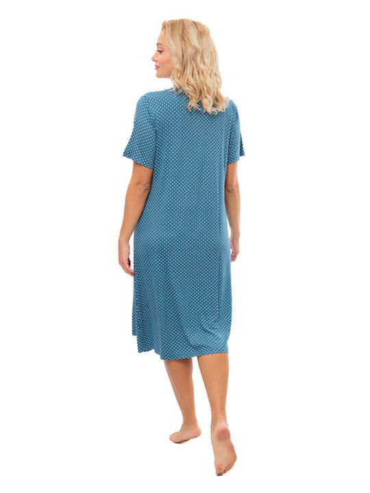 Nicoletta Nachthemd Schwangerschaft & Stillen Blau Nicoletta Nachthemd Schwangerschaft & Stillen Blau