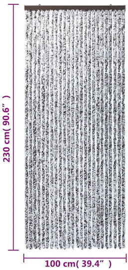 vidaXL Türvorhang Braun 100x230cm 377374