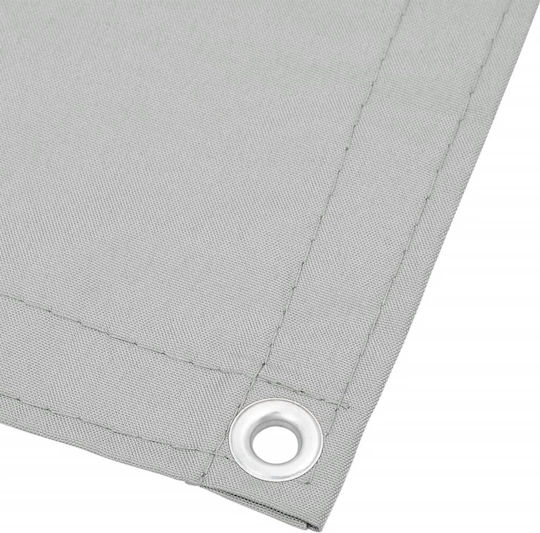 vidaXL Shade Divider Gray With Hoop & with PU Coating 0.75x6m