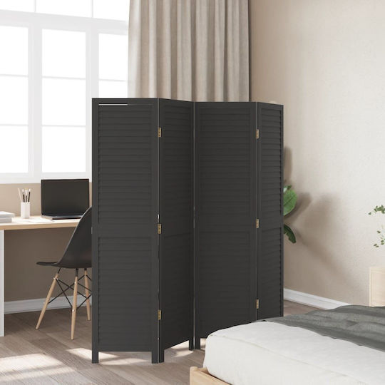 vidaXL Dekorativer Raumteiler Hölzernes mit 4 Paneelen 140x160cm