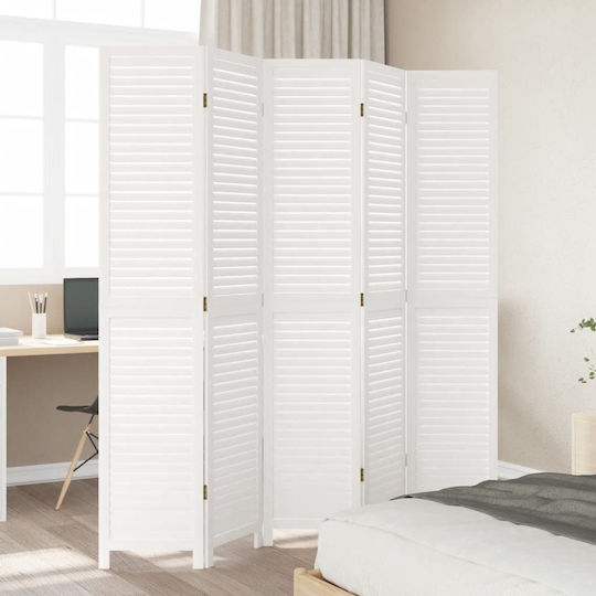 vidaXL Dekorativer Paravent Hölzernes mit 5 Blättern 175x200cm