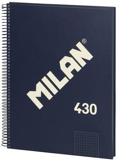 Milan Сет 3 Тетрадки Спирала 80 Листа A4 На райета Син