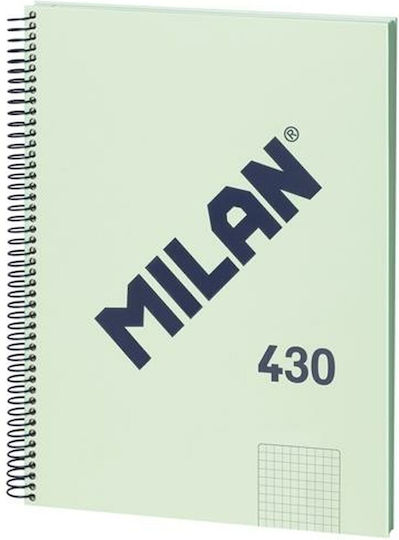 Milan Сет 3 Тетрадки Спирала 80 Листа A4 На райета Зелен
