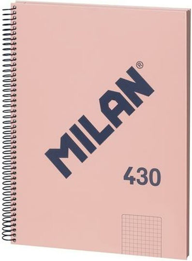 Milan Set 3 Notizbücher Spirale 80 Blätter A4 Geregelt Rosa