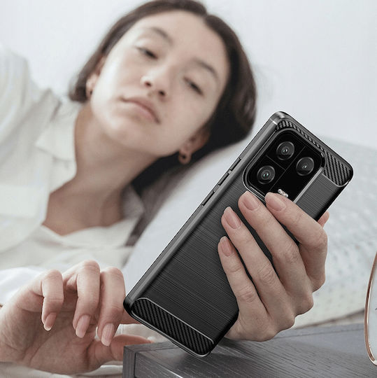 Spacecase Carbon Back Cover Σιλικόνης Μαύρο (Xiaomi 13 Pro)