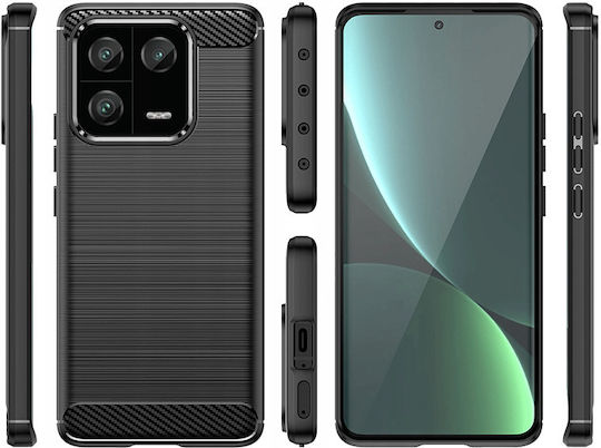 Spacecase Carbon Back Cover Σιλικόνης Μαύρο (Xiaomi 13 Pro)