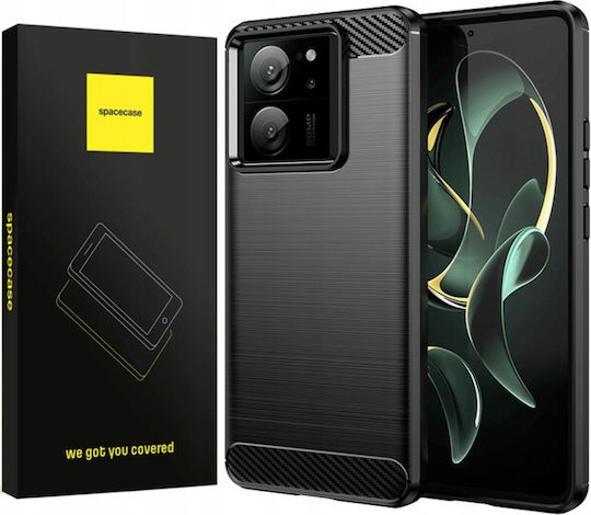 Spacecase Carbon Back Cover Silicone Black (Xiaomi 13T / 13T Pro)