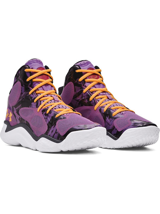 Under Armour High Basketball Shoes Purple