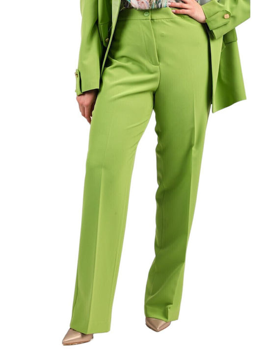 Pantaloni de damă Vagias 496-10 Verde Varză verde