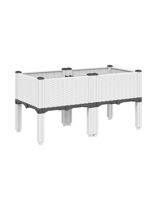 vidaXL Planter Box 80x42cm White 367894