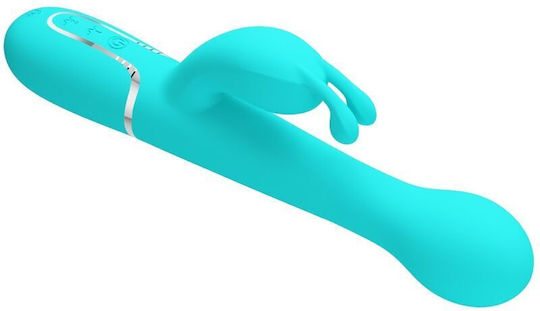 Pretty Love Dejon Rabbit Vibrator 3 In 1 Multifunction Aqua Green