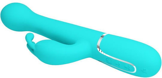 Pretty Love Dejon Rabbit Vibrator 3 In 1 Multifunction Aqua Green