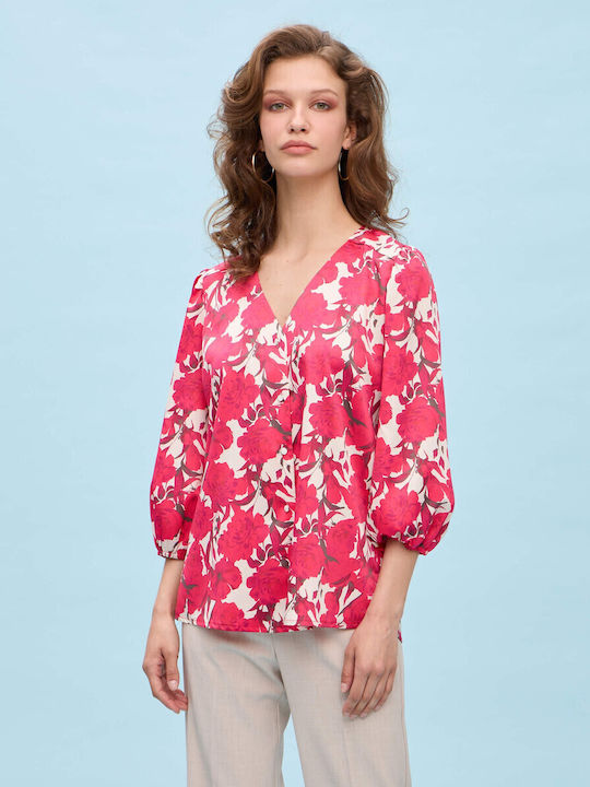 Πουκαμισο Εμπριμε Σατεν "flower Print" 57009 Passager