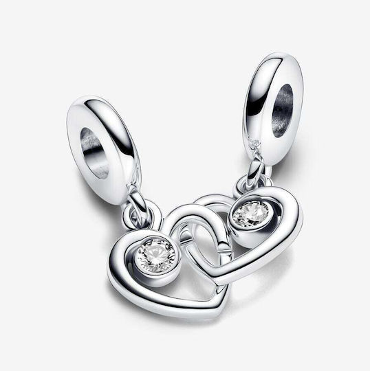 Pandora Durchzieh-Motiv für Schmuck in Form Herz aus Silber