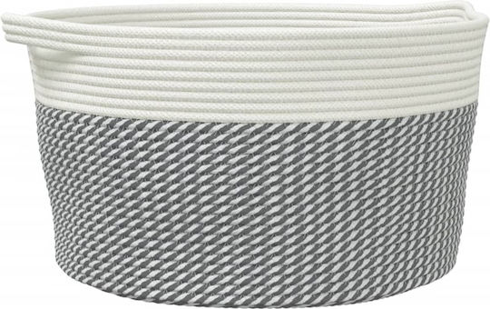 vidaXL Καλάθι Αποθήκευσης Υφασμάτινο Γκρι 40x40x25cm vidaXL Καλάθι Αποθήκευσης Υφασμάτινο Γκρι 40x40x25cm