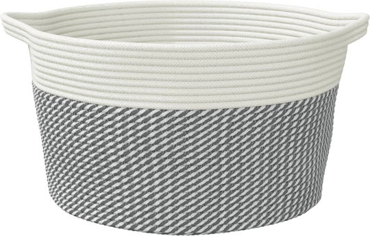 vidaXL Кошница за съхранение Текстил Сив 40x40x25см 1бр