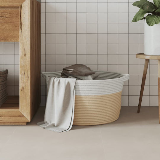 vidaXL Καλάθι Αποθήκευσης Υφασμάτινο Μπεζ 40x40x25cm