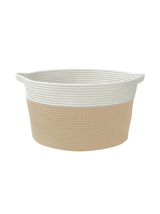 vidaXL Καλάθι Αποθήκευσης Υφασμάτινο Μπεζ 40x40x25cm