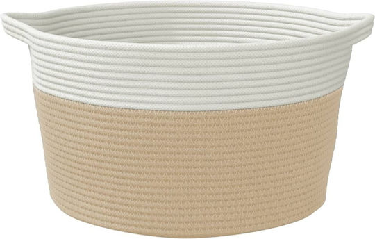 vidaXL Καλάθι Αποθήκευσης Υφασμάτινο Μπεζ 40x40x25cm