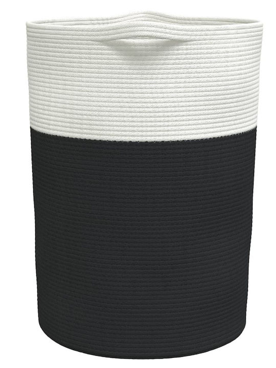 vidaXL Καλάθι Αποθήκευσης Υφασμάτινο Μαύρο 49x49x65cm