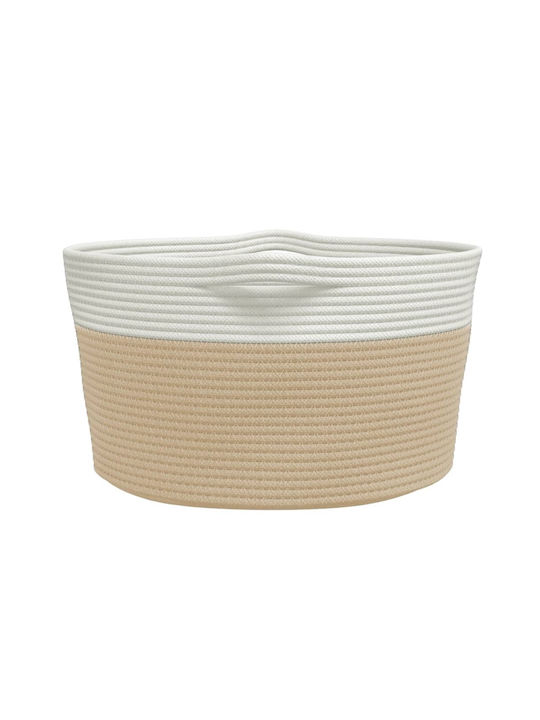 vidaXL Καλάθι Αποθήκευσης Υφασμάτινο Μπεζ 40x40x25cm
