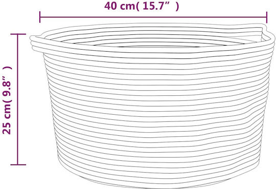 vidaXL Кошница за съхранение Текстил Сив 40x40x25см 1бр