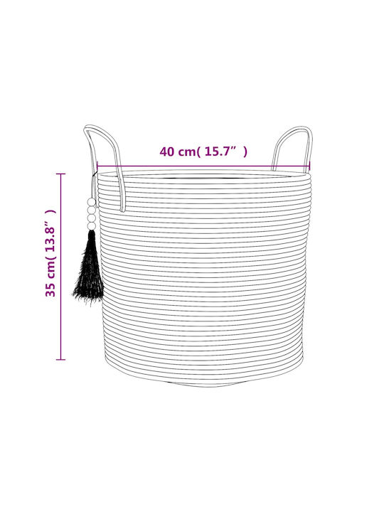 vidaXL Καλάθι Αποθήκευσης Υφασμάτινο Καφέ 40x40x35cm