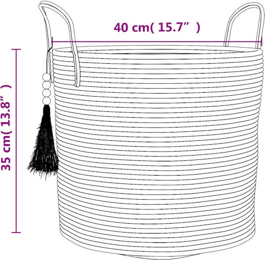 vidaXL Καλάθι Αποθήκευσης Υφασμάτινο Καφέ 40x40x35cm