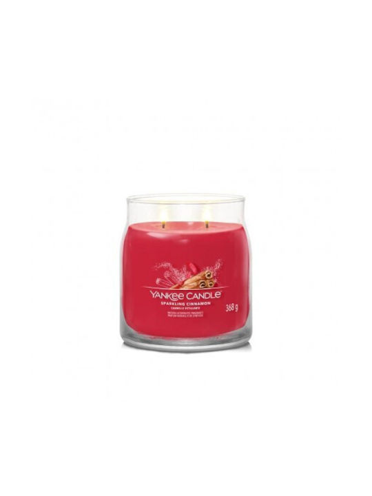 Yankee Candle Lumânare Aromată Sparkling Cinnamon Signature Borcan cu Aromă Scorțișoară 368gr 1buc