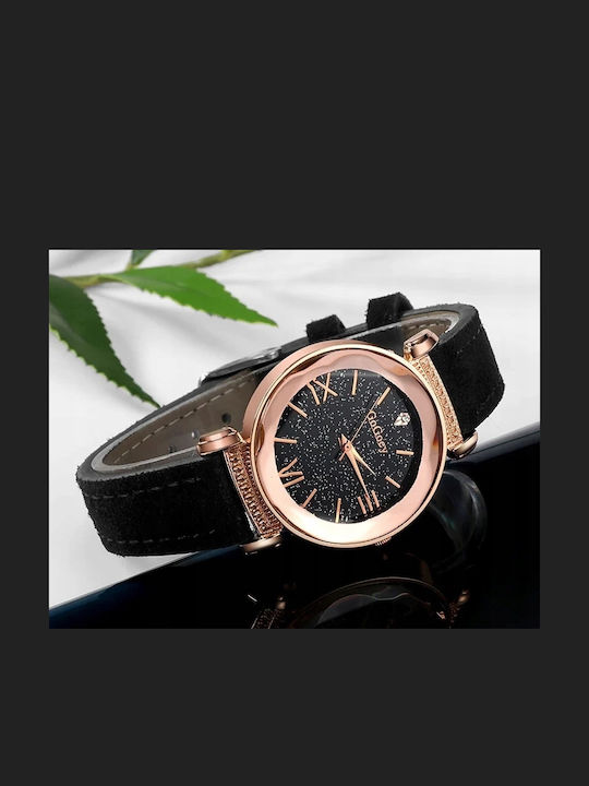 Damen Uhr mit Beige Stoffarmband