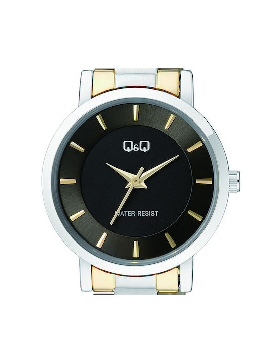 Q&Q Watch with Gold Metal Bracelet