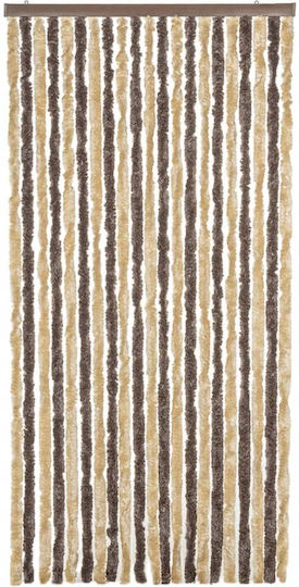 vidaXL Κουρτίνα Πόρτας από Ύφασμα Καφέ 56x185cm 377353