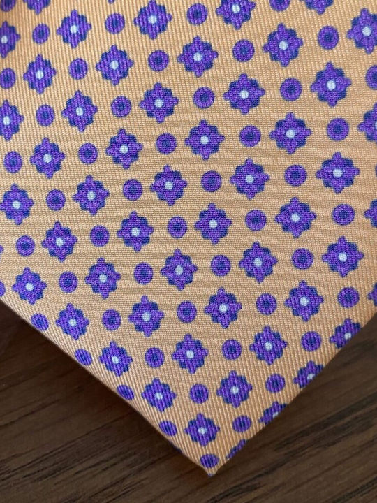 E-Ties Men's Tie Silk Printed in Purple Color