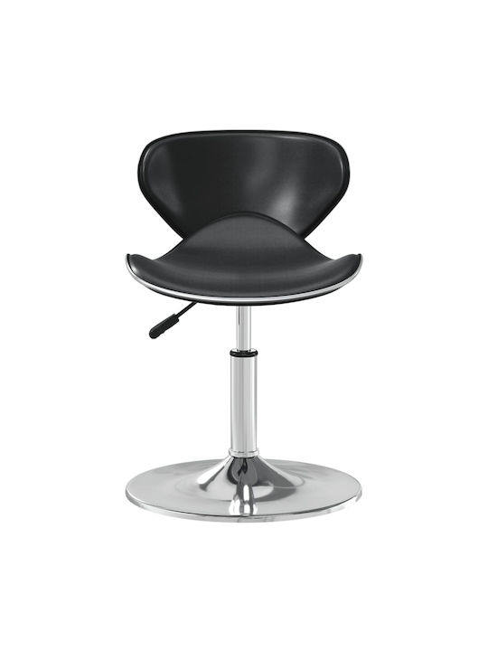 Stool Bar with Adjustable Height Black 45.5x45x61-76cm