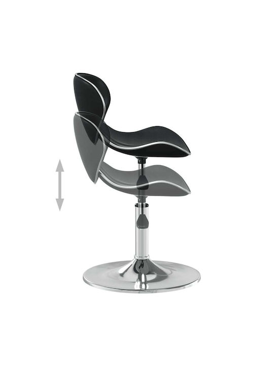 Stool Bar with Adjustable Height Black 45.5x45x61-76cm